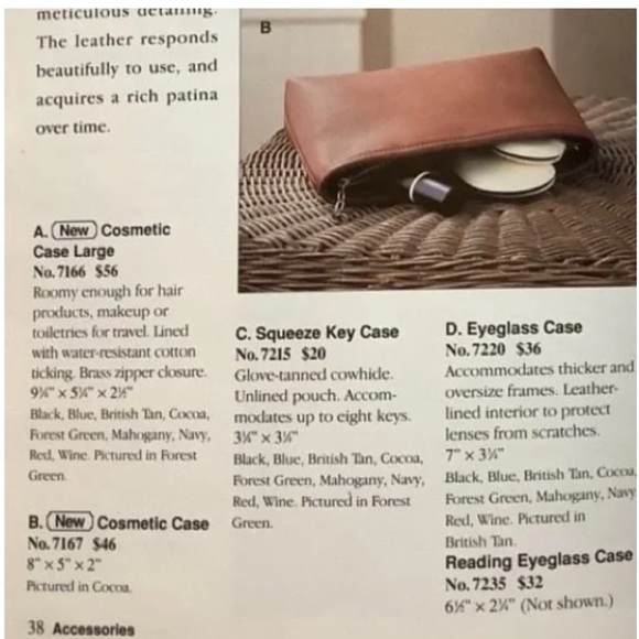 Vintage Coach #7167 Cosmetic Case BT SLG Small Leather Good Makeup Kit - Picture 11 of 11